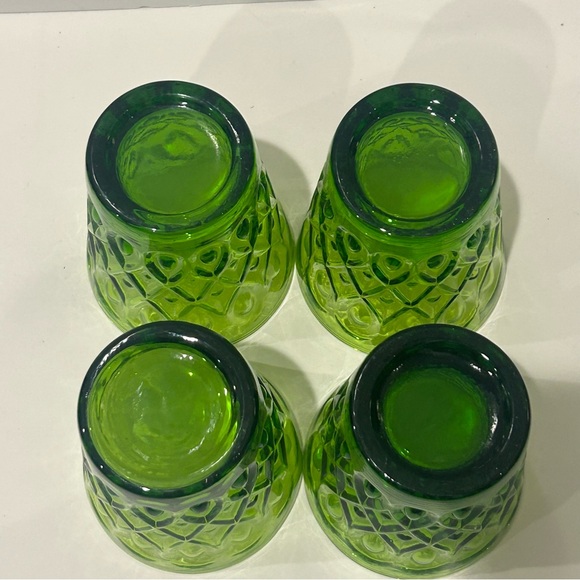 Set of 4 Zrike Glasses Teardrop Pressed Glass - Picture 5 of 6